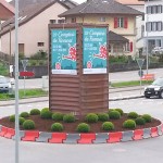 Le rond point de Chavannes aux couleurs du Comtpoir 30-04-2014